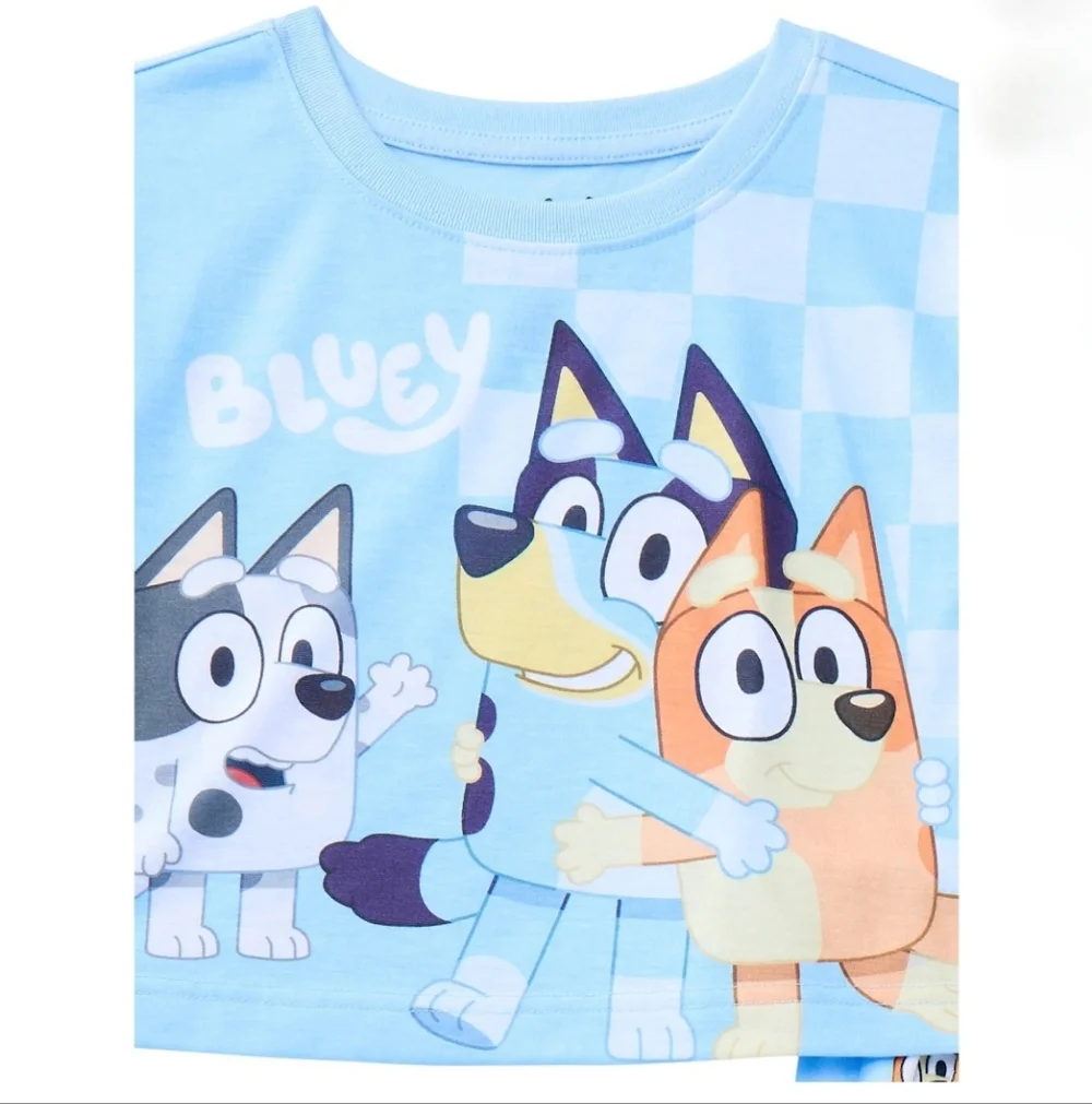 Bluey & Bingo Kids Girls Crew Neck Long Sleeve Tops and Pants Pajama Set 2 piece